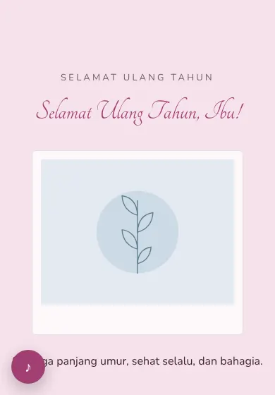 Contoh tampilan template Beri