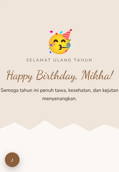 Contoh tampilan template Cokelat Susu