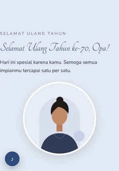 Contoh tampilan template Navy Cerah