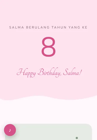 Contoh tampilan template Bubblegum