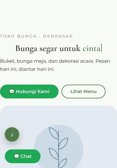 Contoh tampilan template Kebun Bunga
