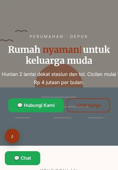 Contoh tampilan template Griya Asri
