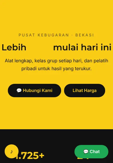 Contoh tampilan template Kuat Fitness