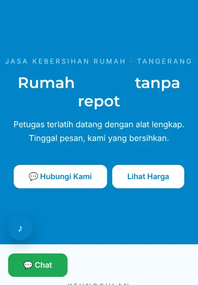 Contoh tampilan template Bersih Kilat