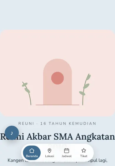 Contoh tampilan template Reuni Akbar SMA Angkatan 2010