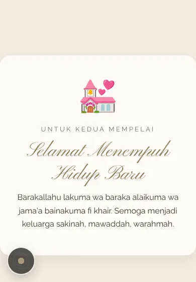 Contoh tampilan template Selamat Menempuh Hidup Baru