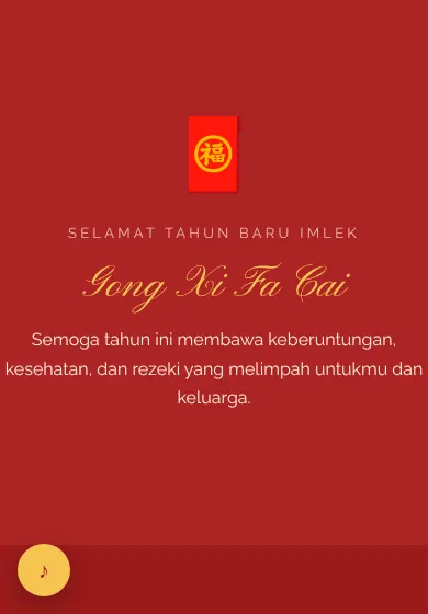 Contoh tampilan template Gong Xi Fa Cai