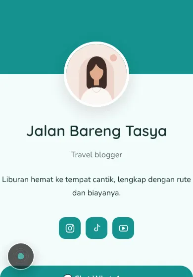 Contoh tampilan template Jalan Bareng Tasya