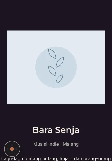 Contoh tampilan template Bara Senja