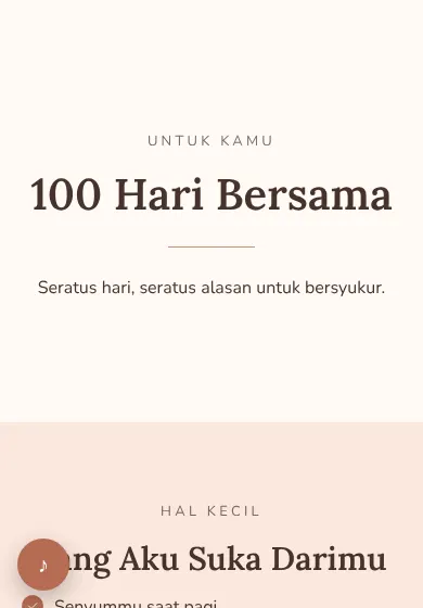 Contoh tampilan template 100 Hari Bersama