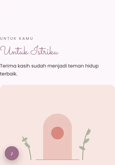 Contoh tampilan template Untuk Istriku