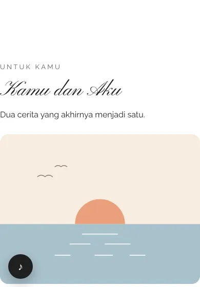 Contoh tampilan template Kamu dan Aku