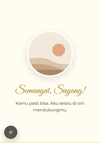 Contoh tampilan template Semangat, Sayang!