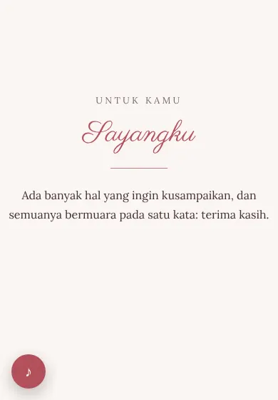 Contoh tampilan template Ucapan Romantis