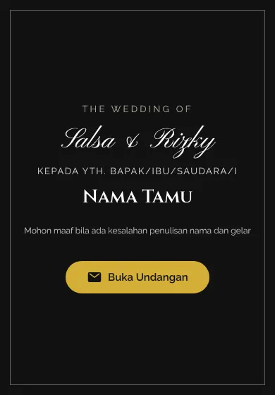 Contoh tampilan template Hitam Emas