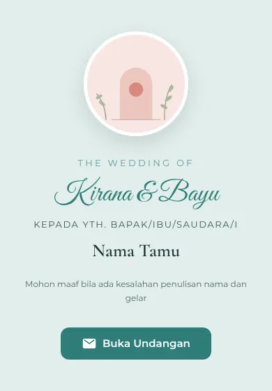 Contoh tampilan template Teal