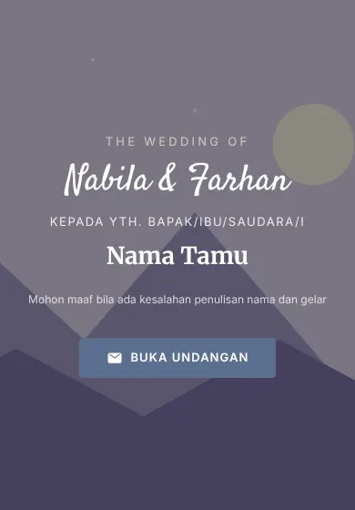 Contoh tampilan template Biru Batu