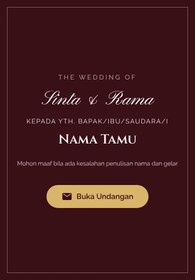 Contoh tampilan template Marun Emas