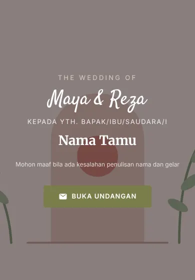 Contoh tampilan template Zaitun
