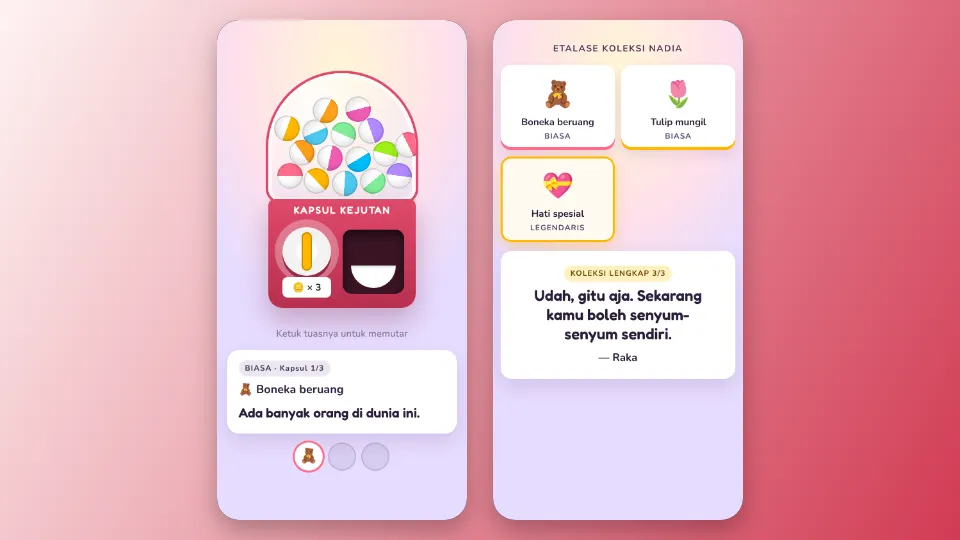 Contoh tampilan template Mesin Kapsul