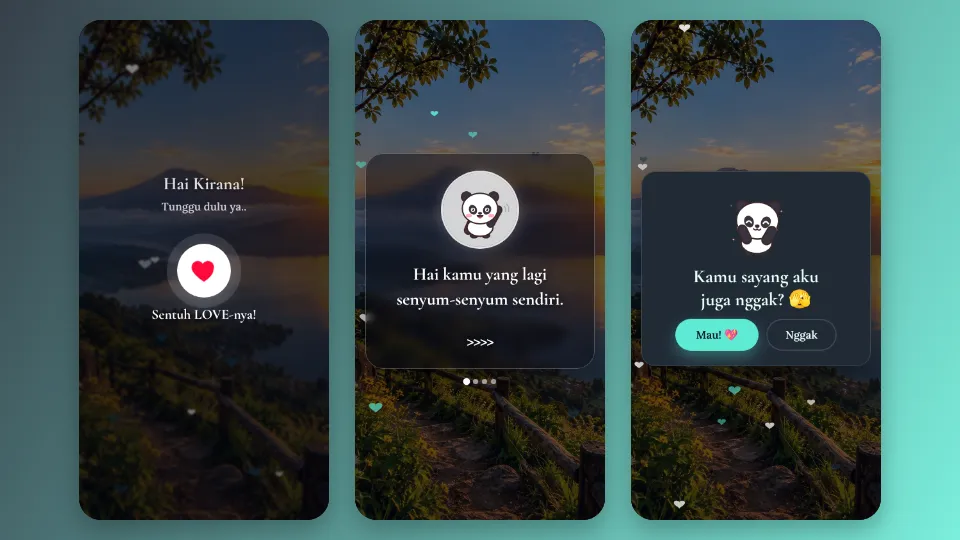 Contoh tampilan template Panda Lucu