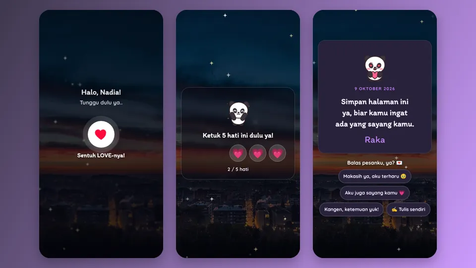 Contoh tampilan template Pernah Makan