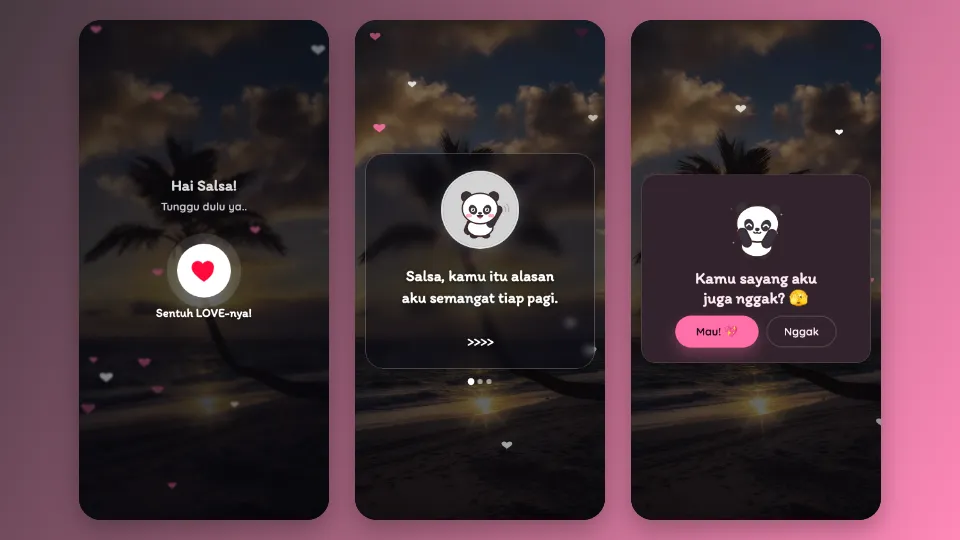 Contoh tampilan template Pokoknya Kamu