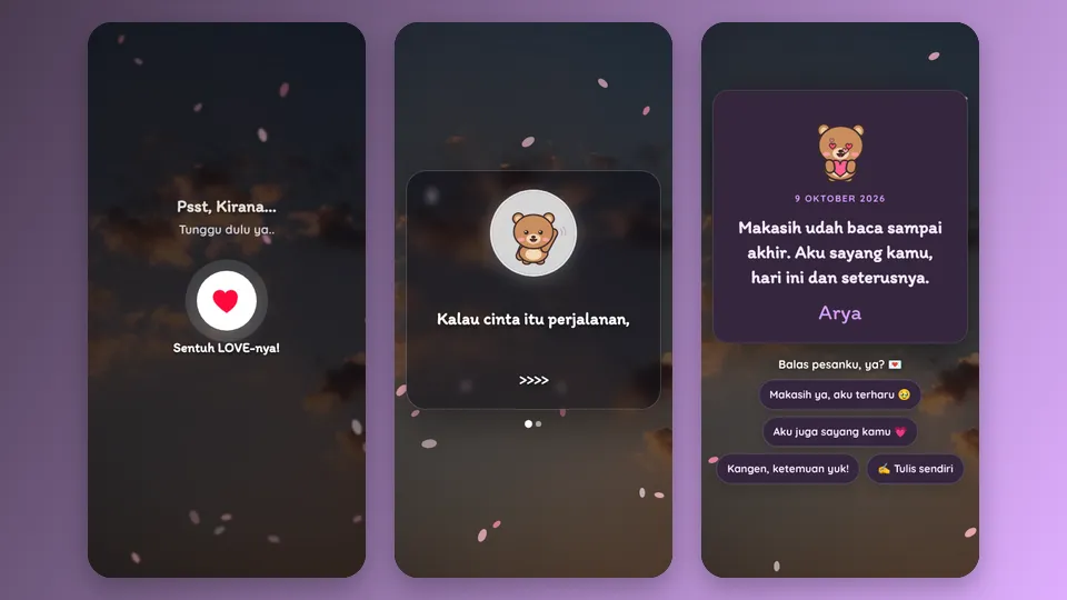 Contoh tampilan template Satu Satunya