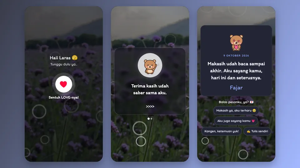 Contoh tampilan template Bahagia Itu Kamu
