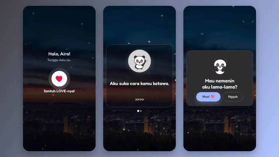 Contoh tampilan template Tapi Hatiku