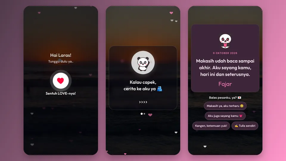 Contoh tampilan template Tapi Menurut