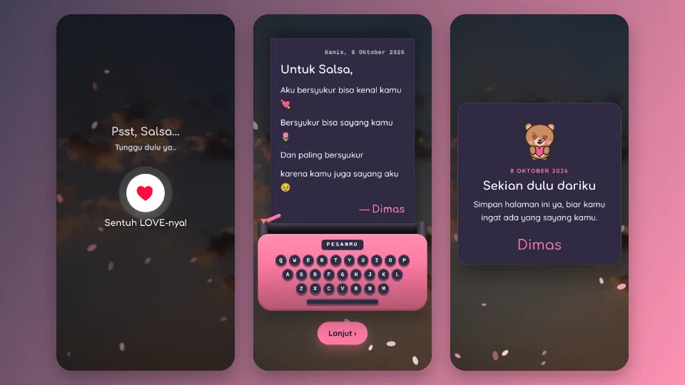 Contoh tampilan template Banyak Hal