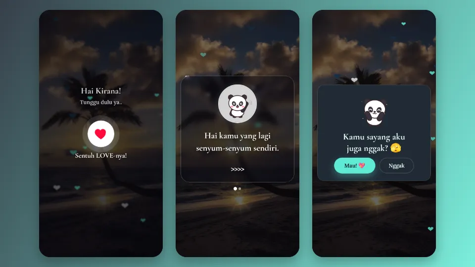 Contoh tampilan template Tetap Kamu