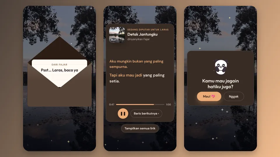Contoh tampilan template Yang Bisa