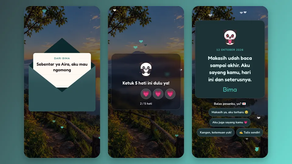Contoh tampilan template Begitu Juga