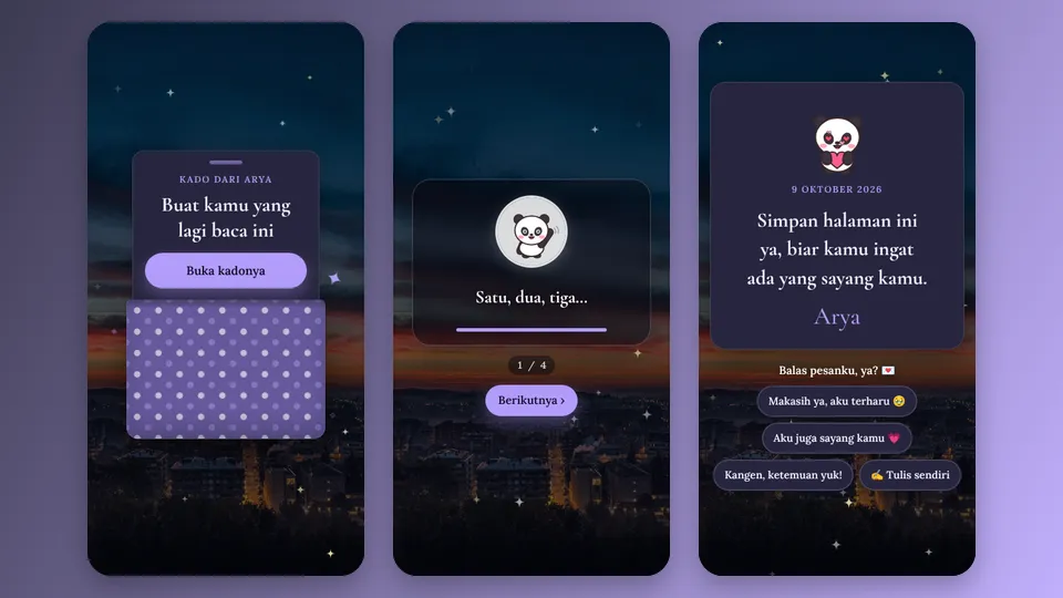 Contoh tampilan template Aku Gagal