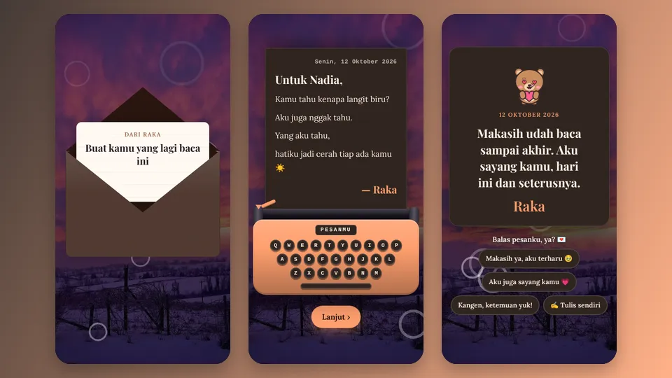 Contoh tampilan template Dibaca dong