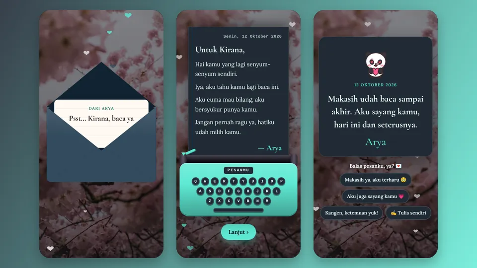 Contoh tampilan template Hei Buka yuk
