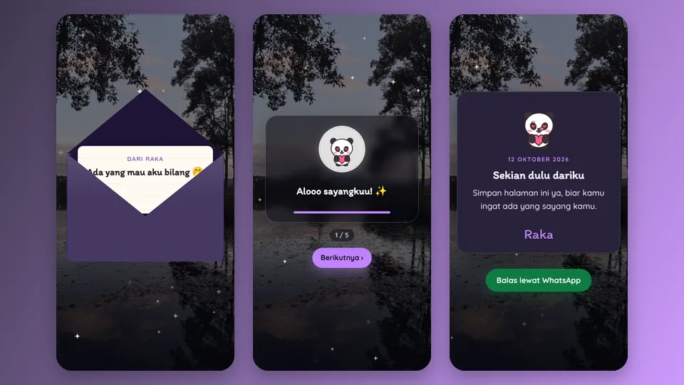 Contoh tampilan template Kalo Ada