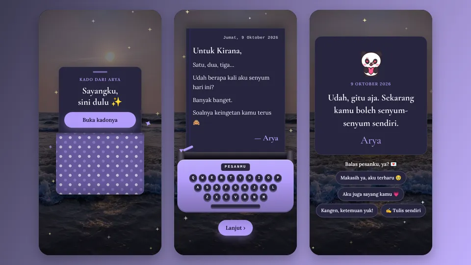 Contoh tampilan template Tentang Kita