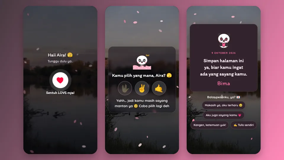 Contoh tampilan template Arti Emoji