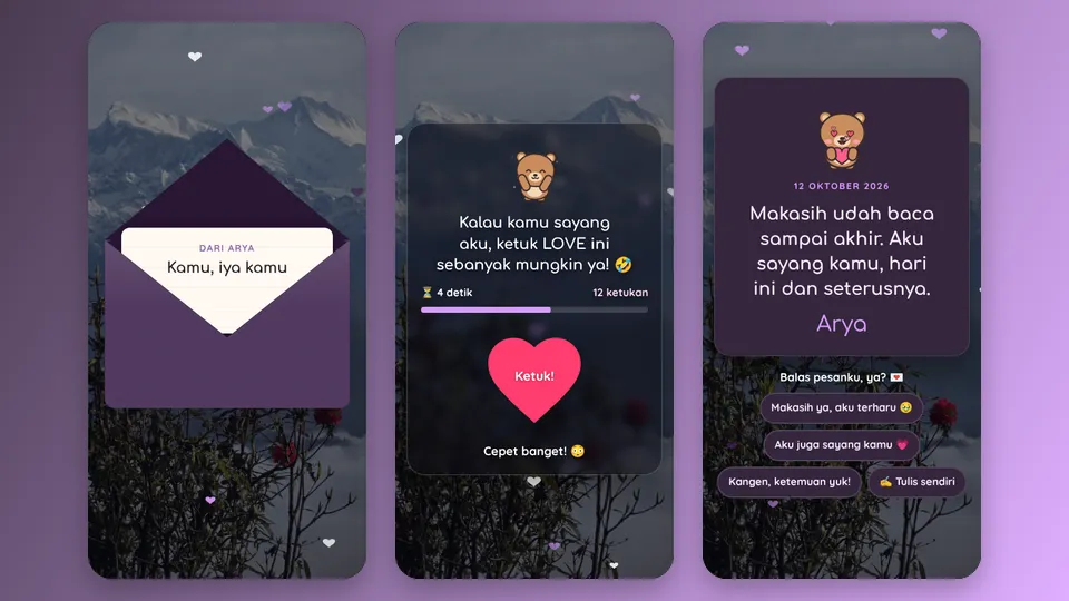 Contoh tampilan template Hitung Sayang