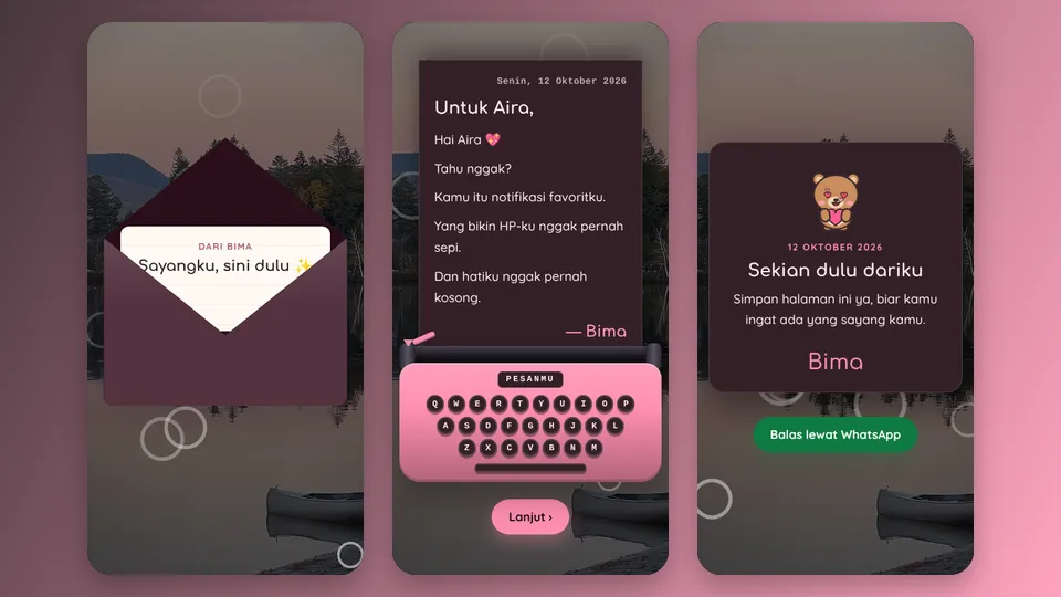 Contoh tampilan template Buat Perempuan