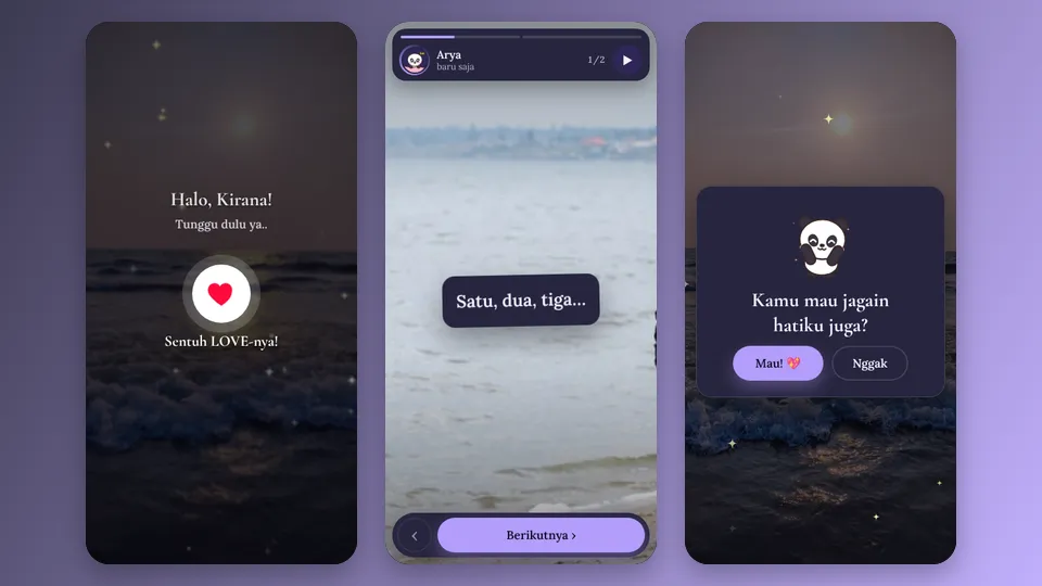 Contoh tampilan template Buka Bentar ya