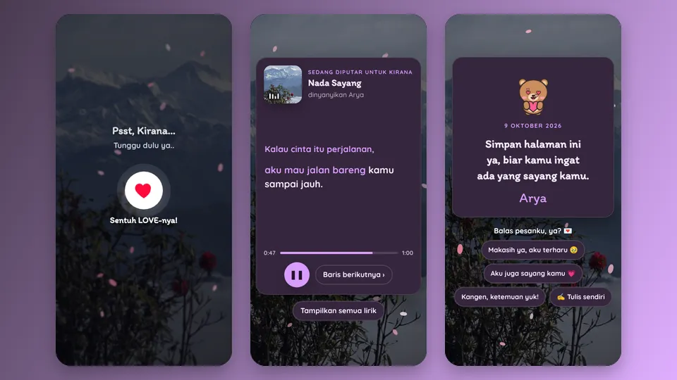 Contoh tampilan template Di Hidupmu