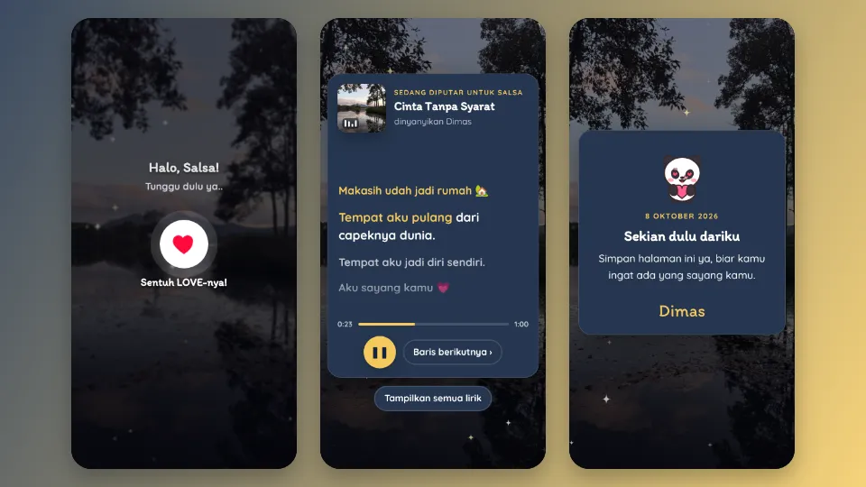 Contoh tampilan template Di Sampingku