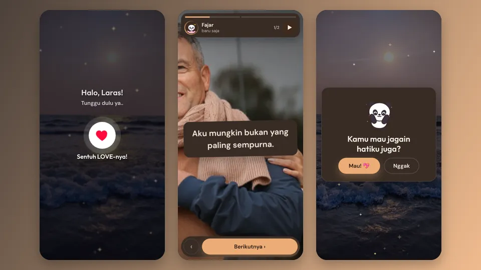 Contoh tampilan template Halo Cantik