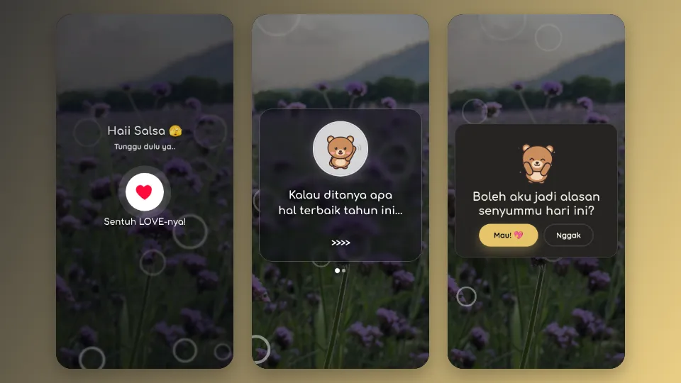 Contoh tampilan template Impian Kamu