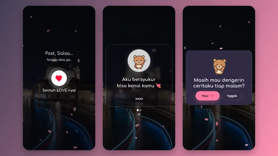 Contoh tampilan template Jawab Satu