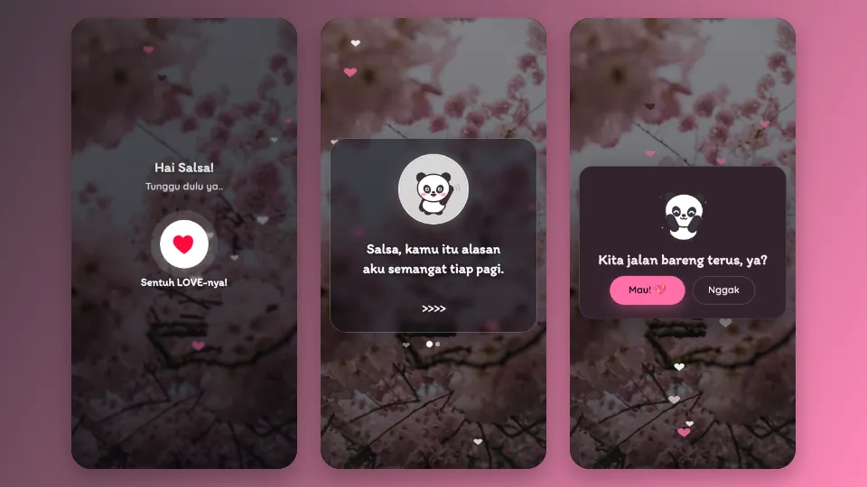 Contoh tampilan template Kalo Misal